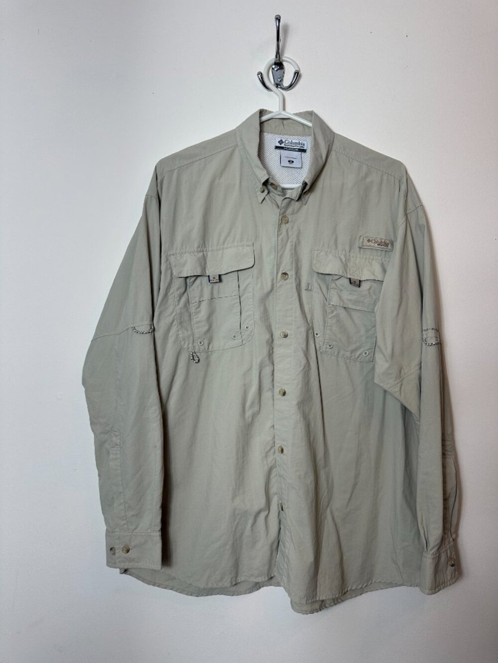 Columbia Mans PFG Bahama Omni Long Sleeve Shirt Size M